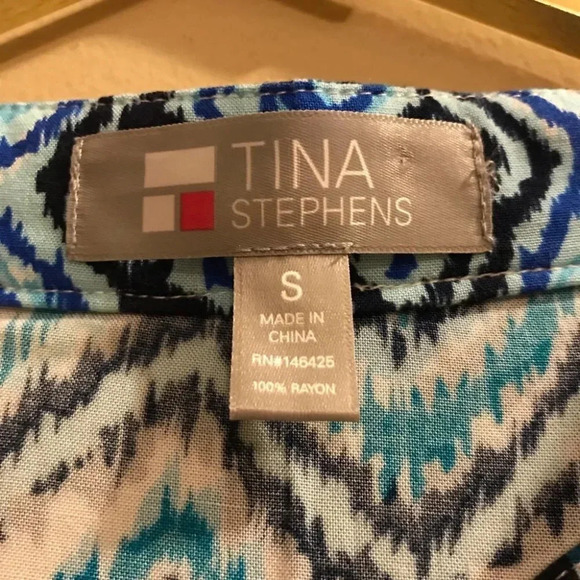 Tina Stephens Tunic Blouse Beach Swim Cover Up - Picture 4 of 6